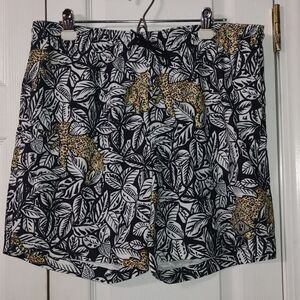 Pacsun black white leopard print swim trunks  Sz L